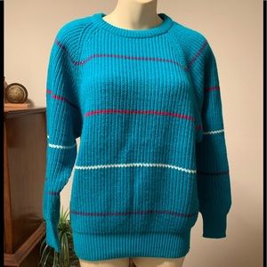 Like new, Sport Carriage Court, knitted teal color crew neck sweater